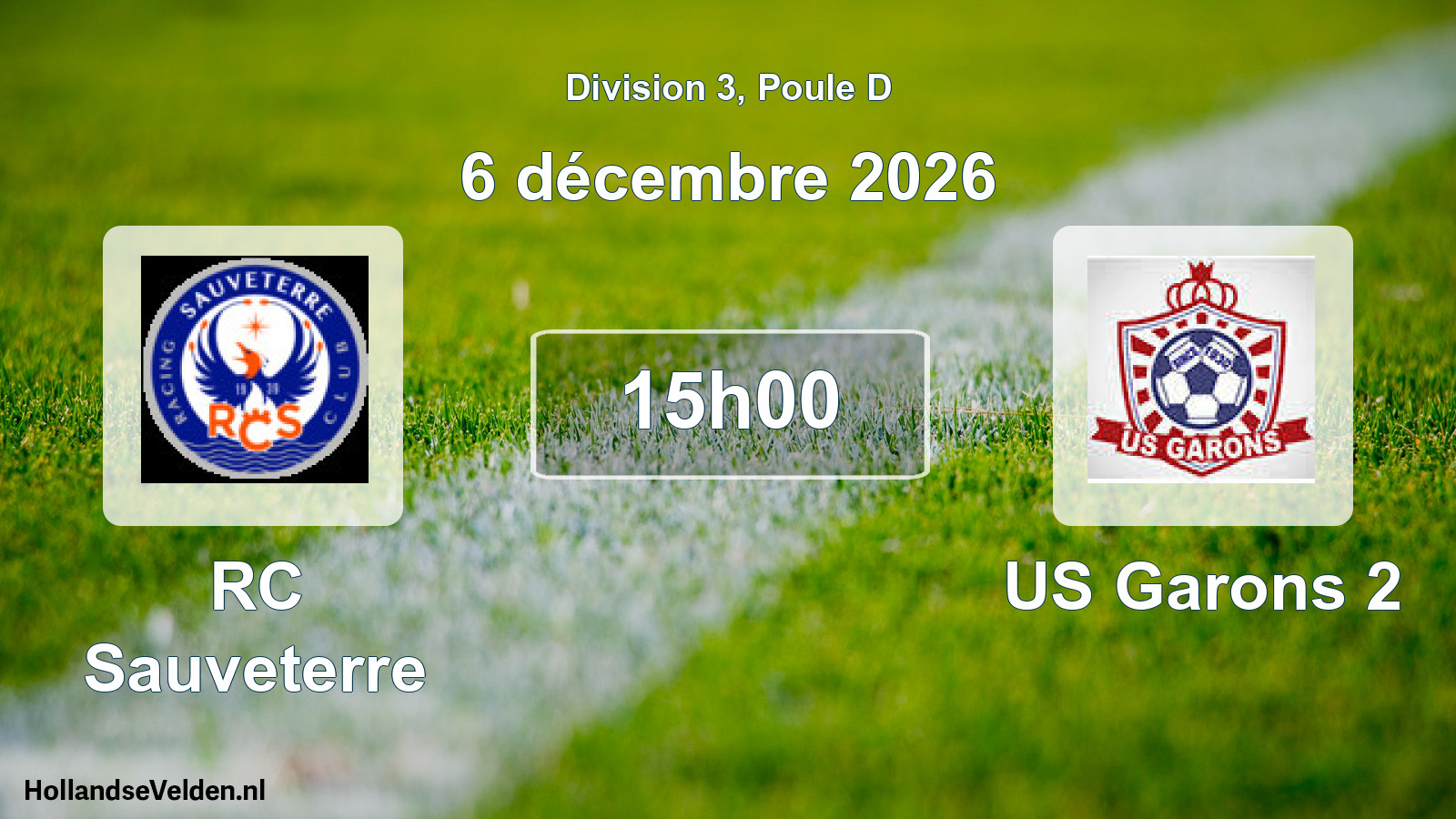 Match programmé: RC Sauveterre - US Garons 2 (6 décembre 2026)