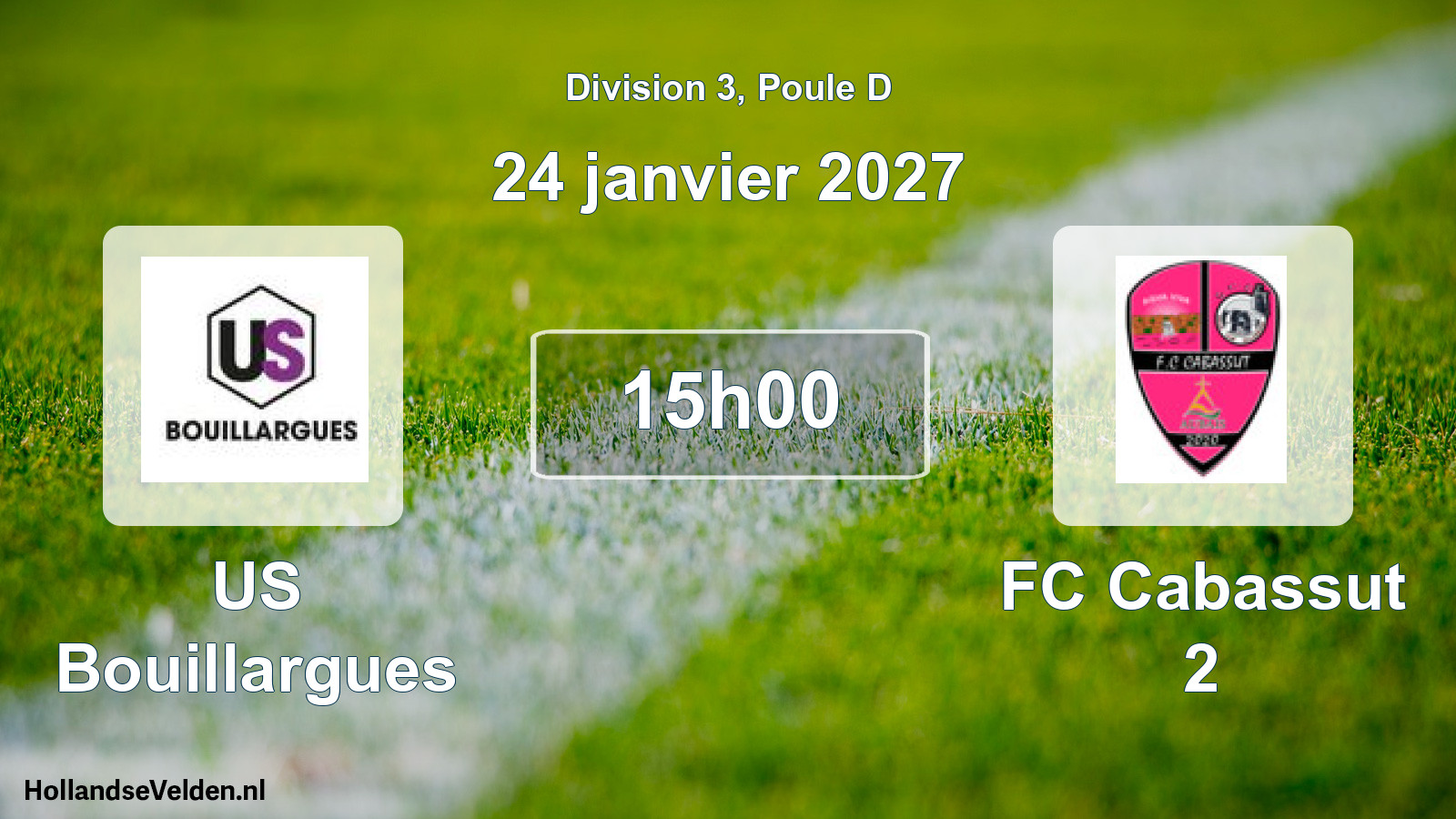 Match programmé: US Bouillargues - FC Cabassut 2 (24 janvier 2027)