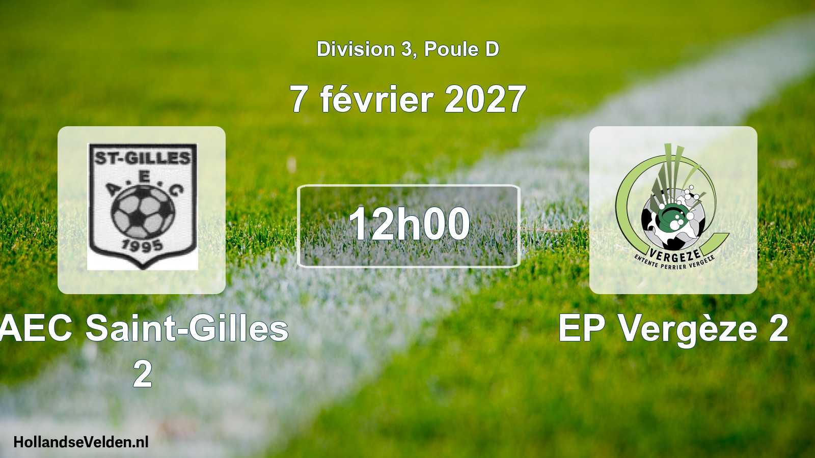 Match programmé: AEC Saint-Gilles 2 - EP Vergèze 2 (7 février 2027)