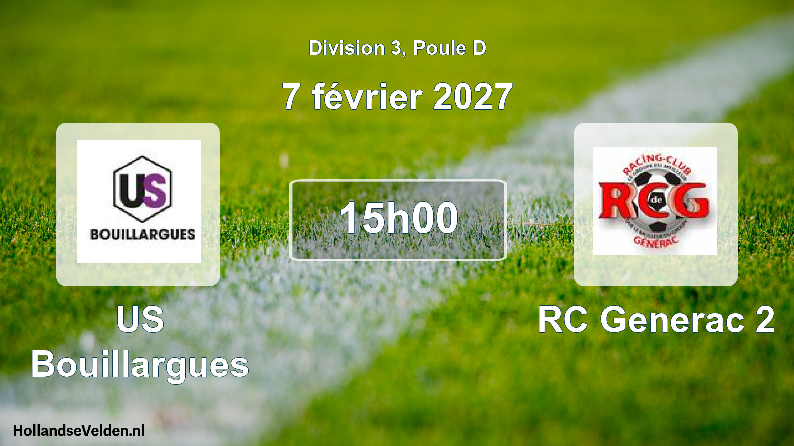 Match programmé: US Bouillargues - RC Generac 2 (7 février 2027)