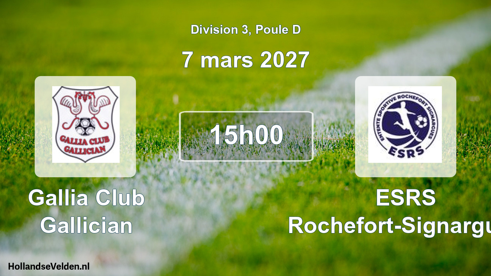 Match programmé: Gallia Club Gallician - ESRS Rochefort-Signargues (7 mars 2027)
