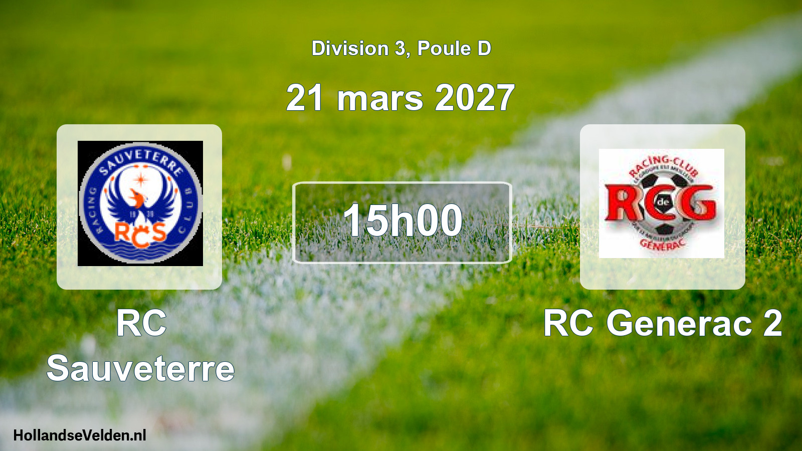 Match programmé: RC Sauveterre - RC Generac 2 (21 mars 2027)