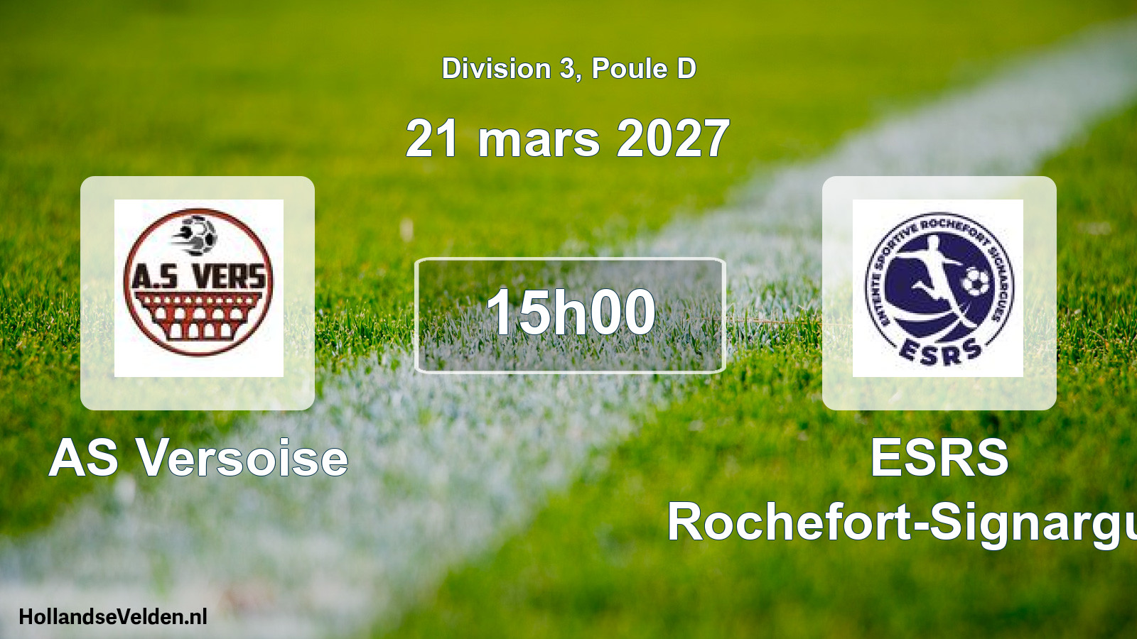 Match programmé: AS Versoise - ESRS Rochefort-Signargues (21 mars 2027)