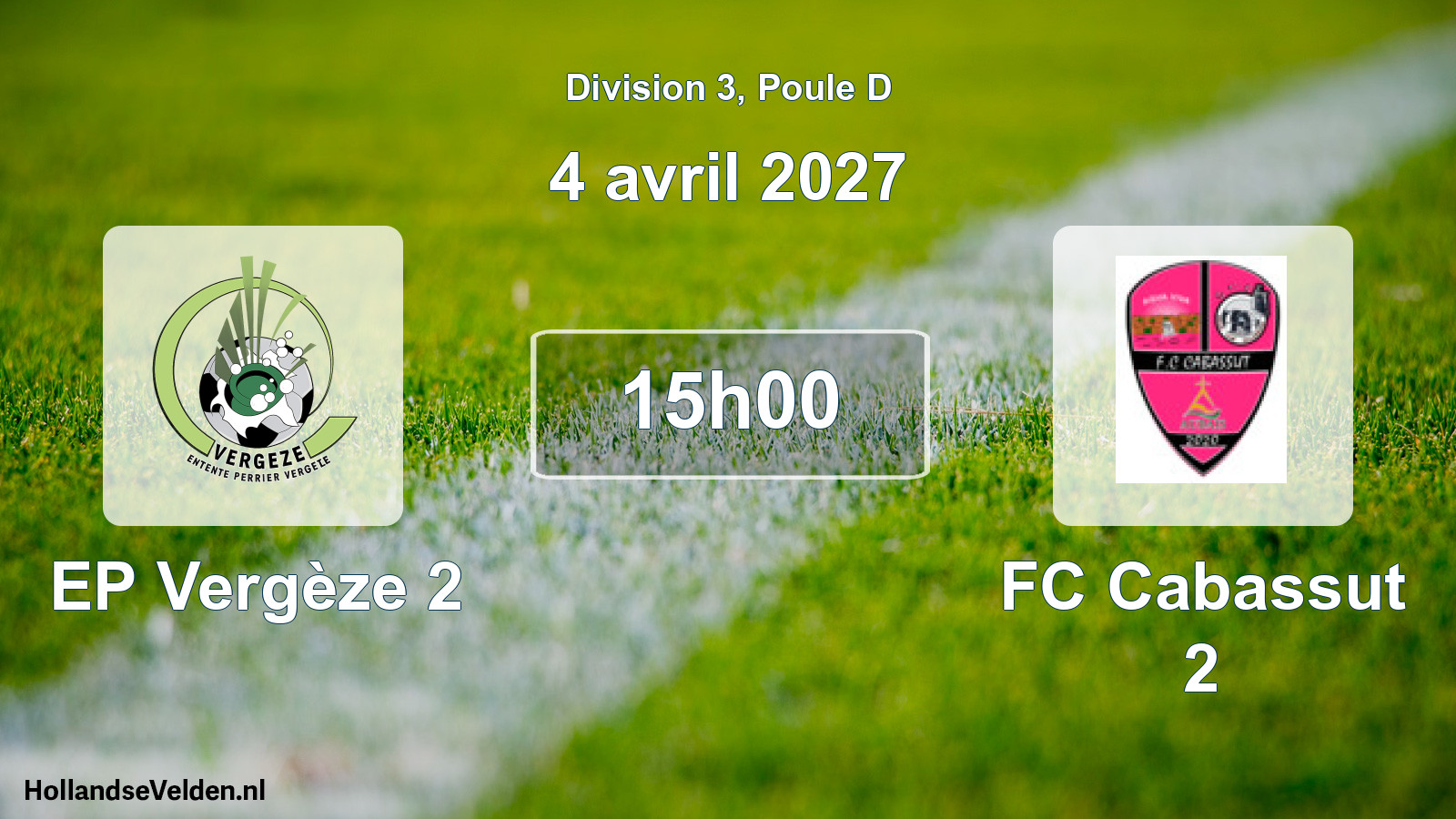 Match programmé: EP Vergèze 2 - FC Cabassut 2 (4 avril 2027)
