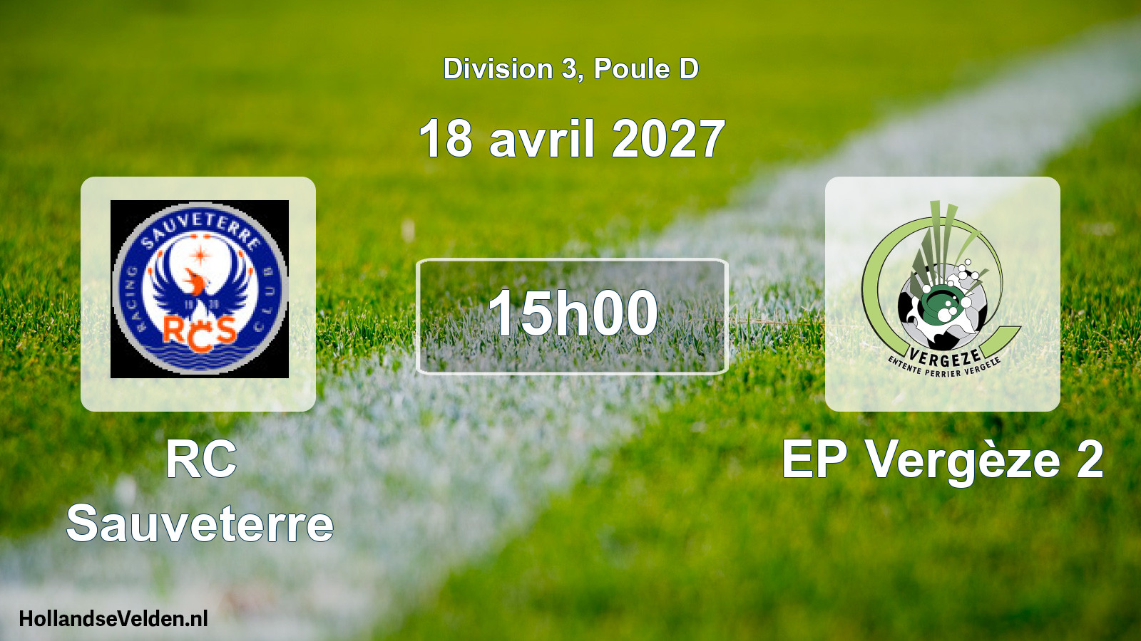 Match programmé: RC Sauveterre - EP Vergèze 2 (18 avril 2027)