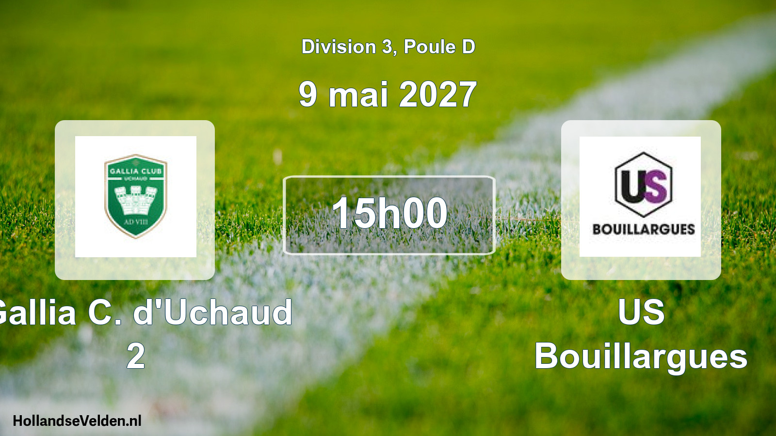 Match programmé: Gallia C. d'Uchaud 2 - US Bouillargues (9 mai 2027)