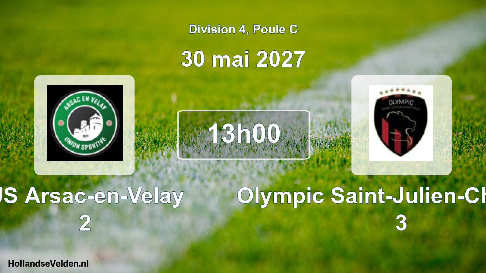 Match programmé: US Arsac-en-Velay 2 - Olympic Saint-Julien-Chapteuil 3 (30 mai 2027)