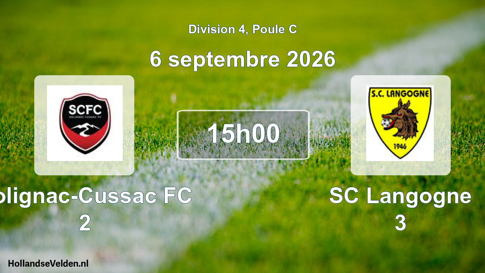 Scheduled Match: Solignac-Cussac FC 2 - SC Langogne 3 (6 September 2026)