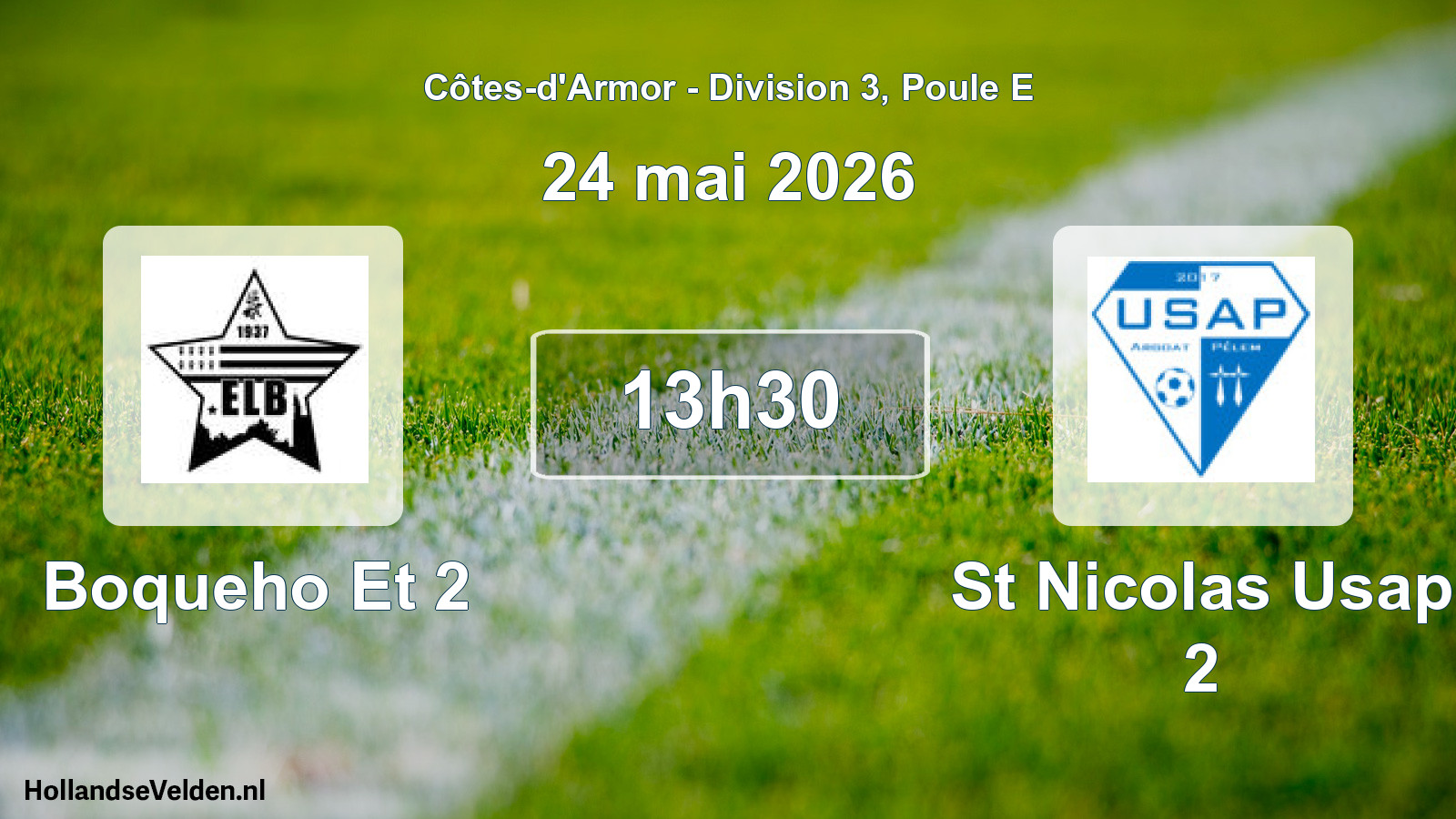 Scheduled Match: Boqueho Et 2 - St Nicolas Usap 2 (24 May 2026)