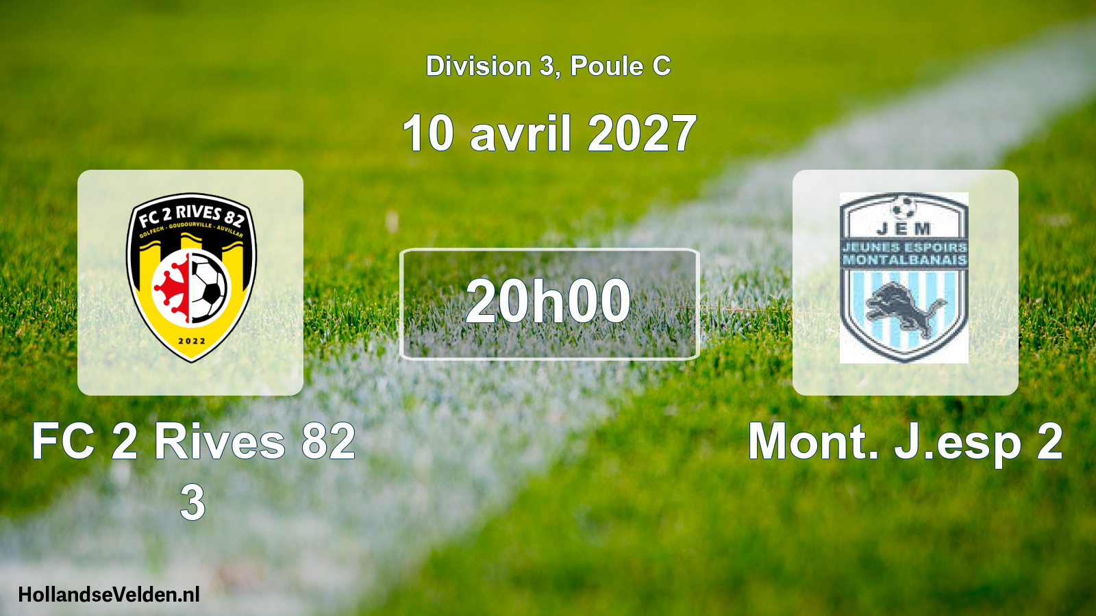 Match programmé: FC 2 Rives 82 3 - Mont. J.esp 2 (10 avril 2027)