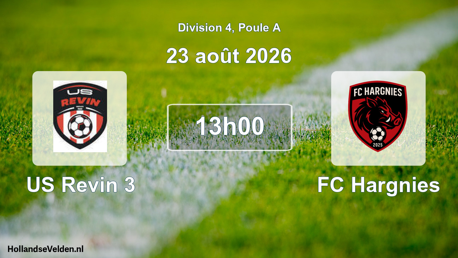 Match joué: US Revin 3 - FC Hargnies 4 - 2 (23 août 2026)