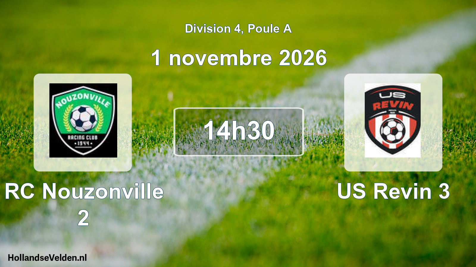Match programmé: RC Nouzonville 2 - US Revin 3 (1 novembre 2026)