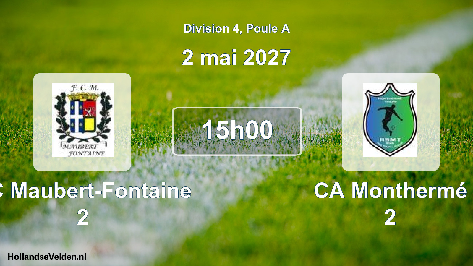 Match programmé: FC Maubert-Fontaine 2 - CA Monthermé 2 (2 mai 2027)