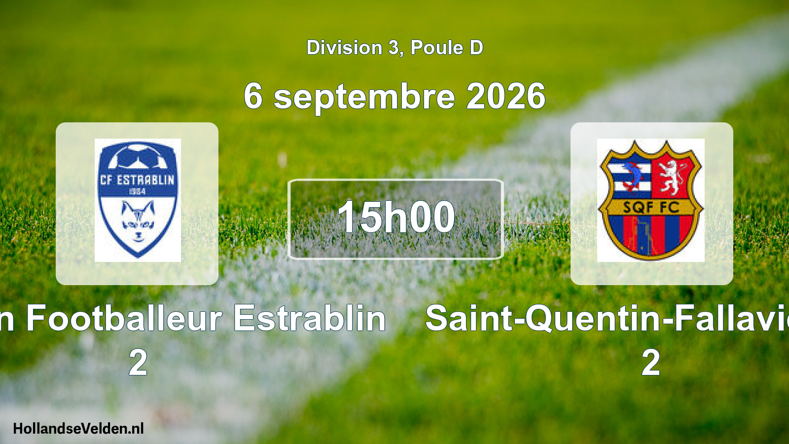 Scheduled Match: Chaton Footballeur Estrablin 2 - Saint-Quentin-Fallavier FC 2 (6 September 2026)
