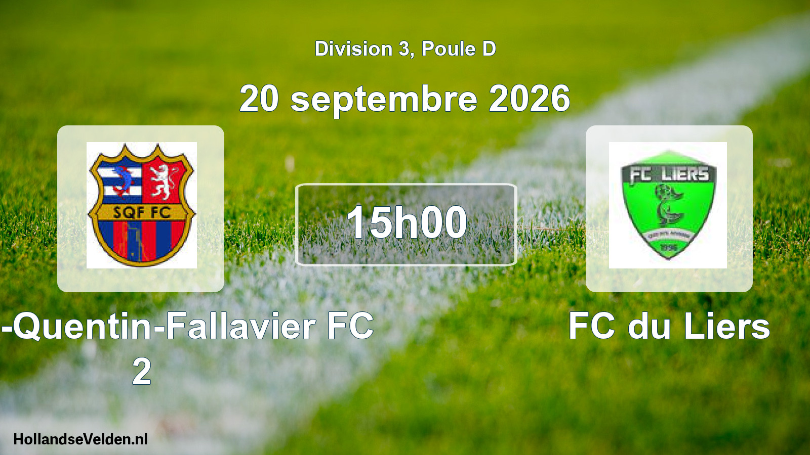 Scheduled Match: Saint-Quentin-Fallavier FC 2 - FC du Liers (20 September 2026)