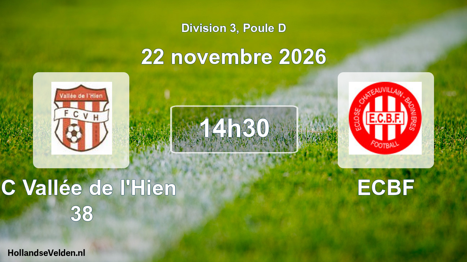 Scheduled Match: FC Vallée de l'Hien 38 - ECBF (22 November 2026)