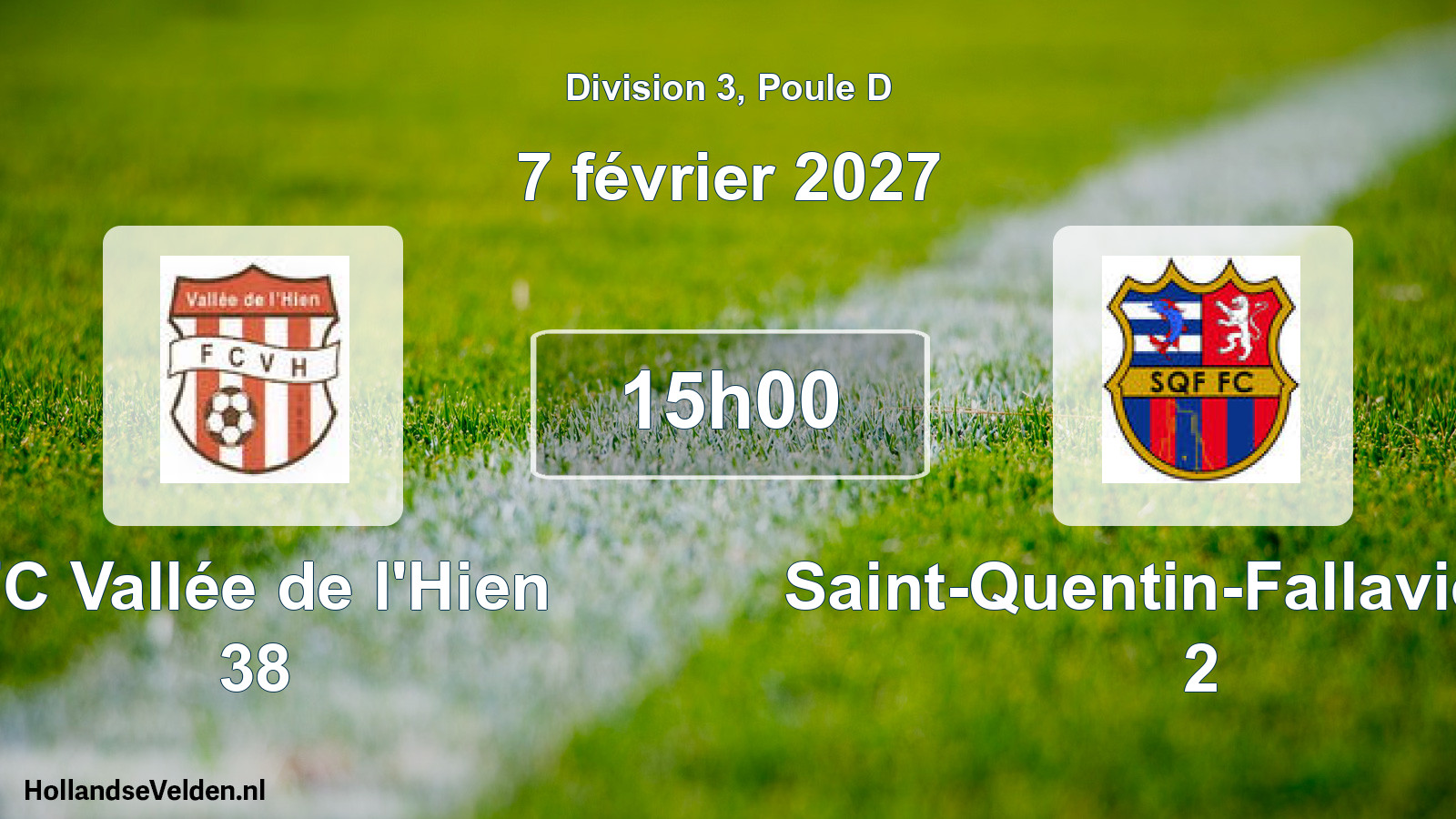 Scheduled Match: FC Vallée de l'Hien 38 - Saint-Quentin-Fallavier FC 2 (7 February 2027)