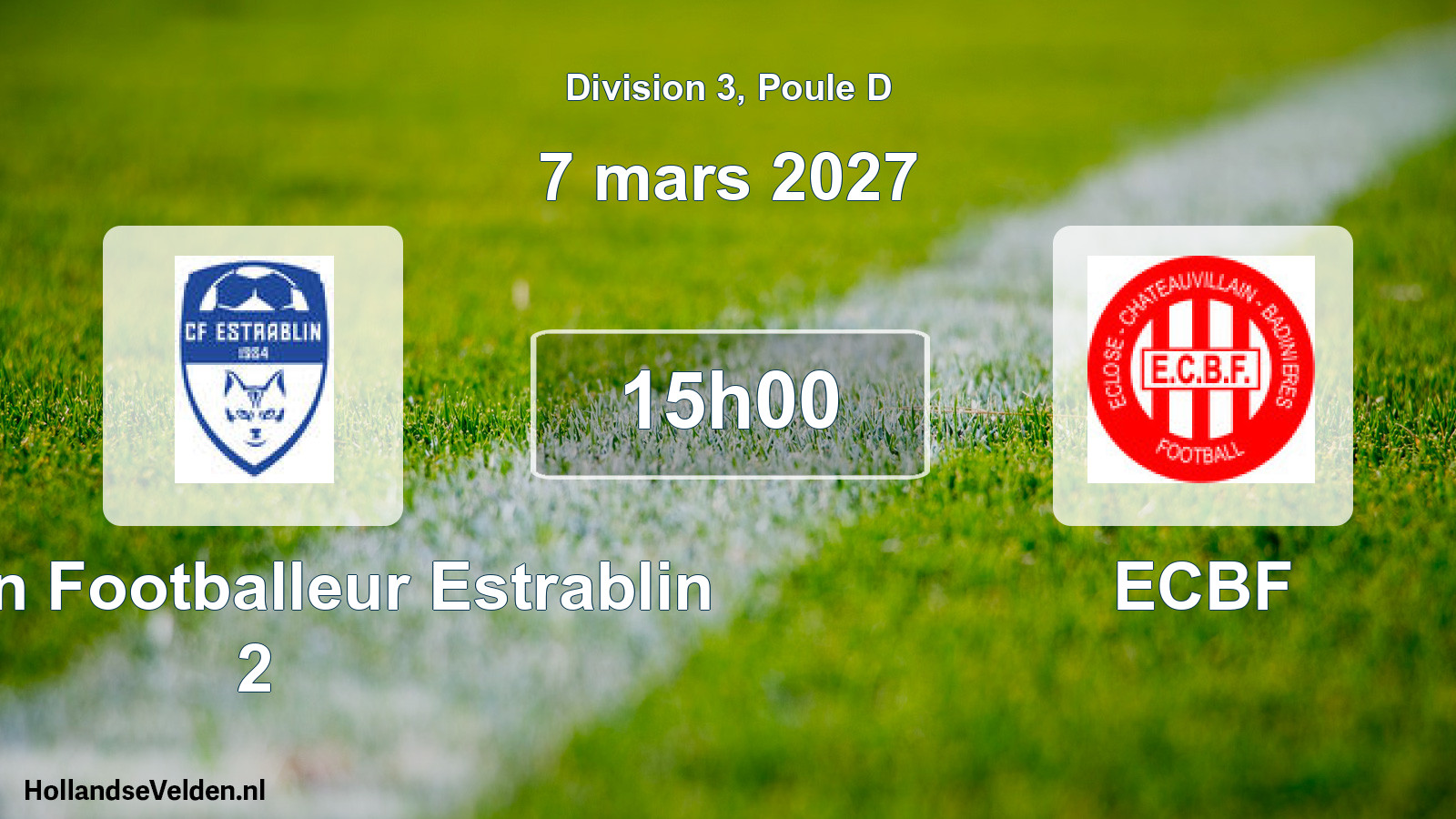 Match programmé: Chaton Footballeur Estrablin 2 - ECBF (7 mars 2027)