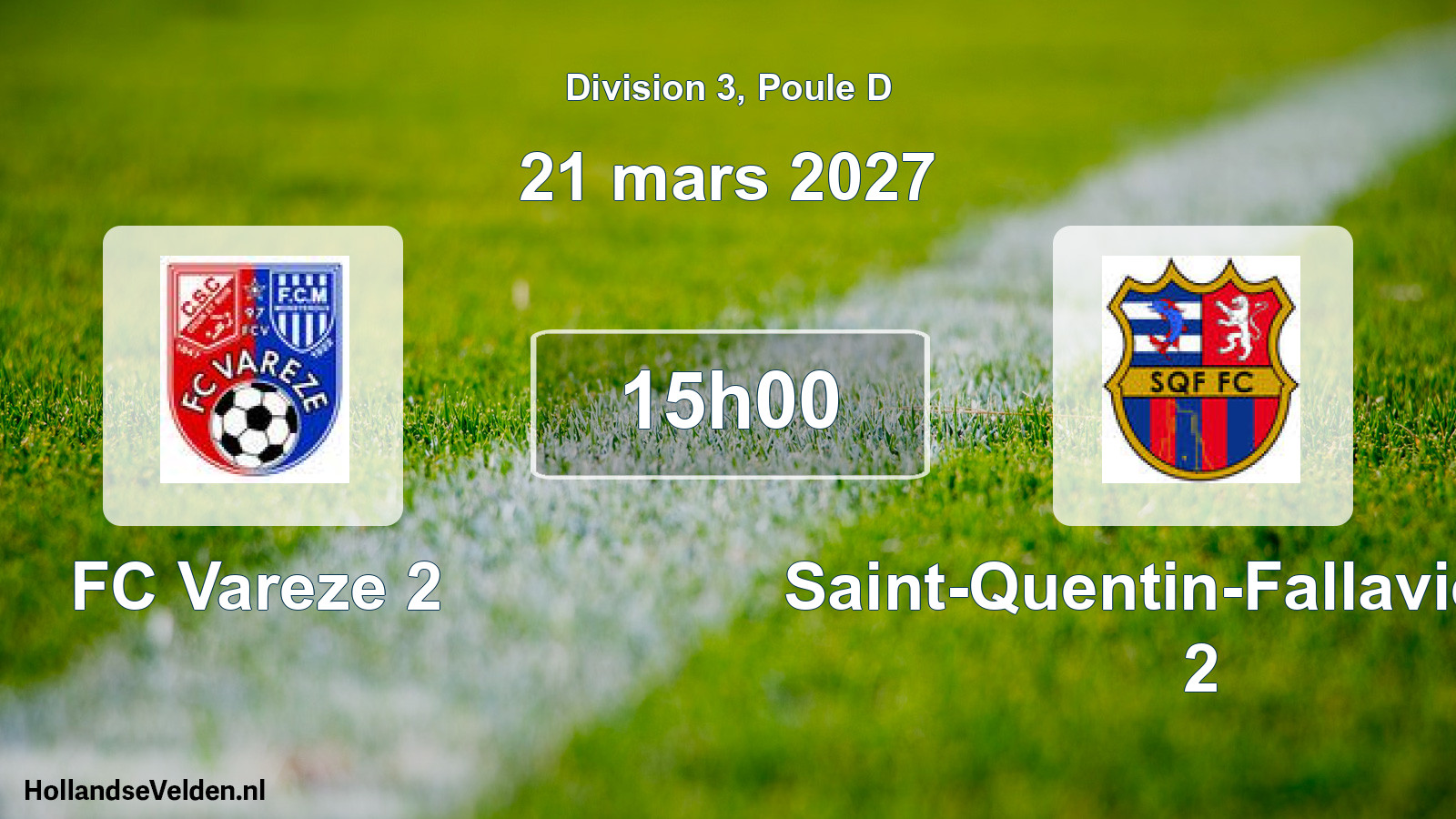 Scheduled Match: FC Vareze 2 - Saint-Quentin-Fallavier FC 2 (21 March 2027)
