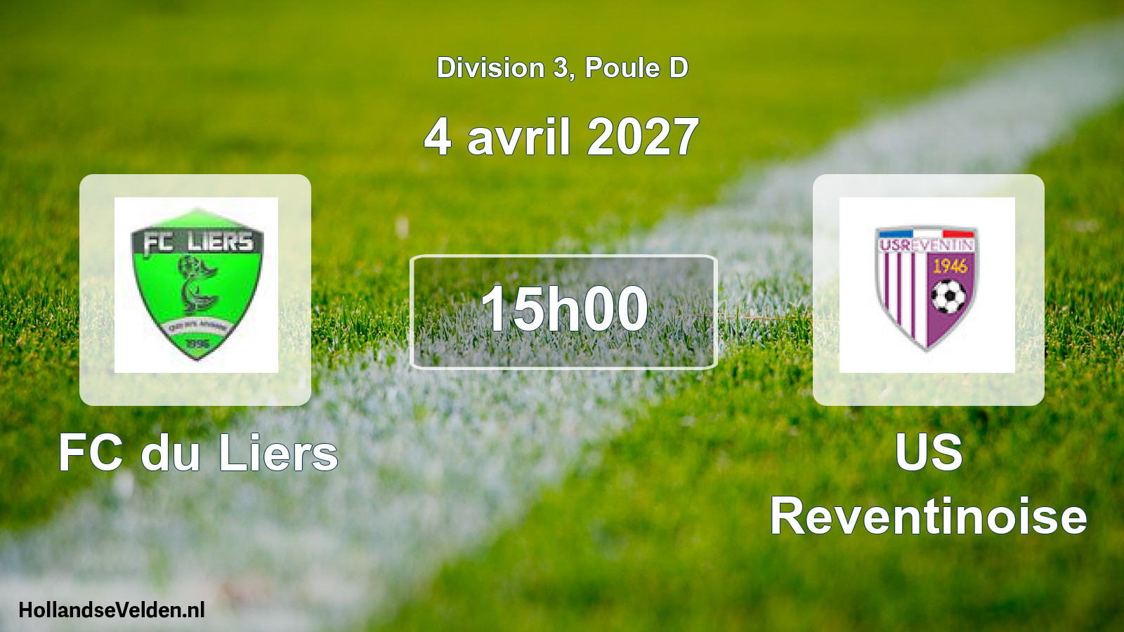 Match programmé: FC du Liers - US Reventinoise (4 avril 2027)