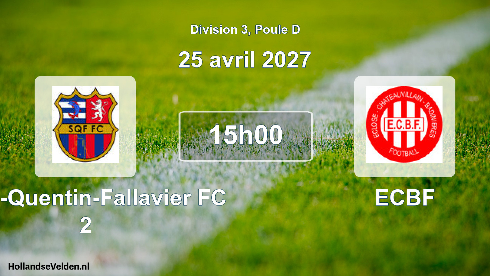 Scheduled Match: Saint-Quentin-Fallavier FC 2 - ECBF (25 April 2027)