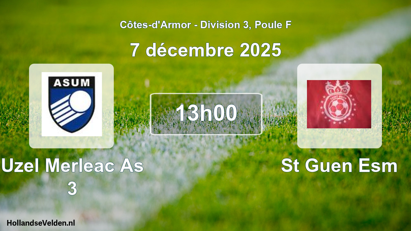 Scheduled Match: Uzel Merleac As 3 - St Guen Esm (7 December 2025)