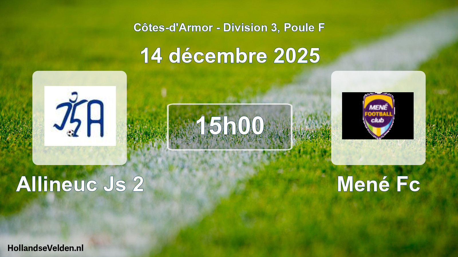 Scheduled Match: Allineuc Js 2 - Mené Fc (14 December 2025)