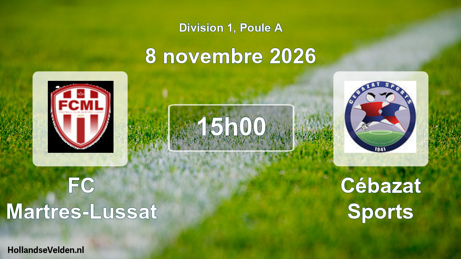 Scheduled Match: FC Martres-Lussat - Cébazat Sports (8 November 2026)