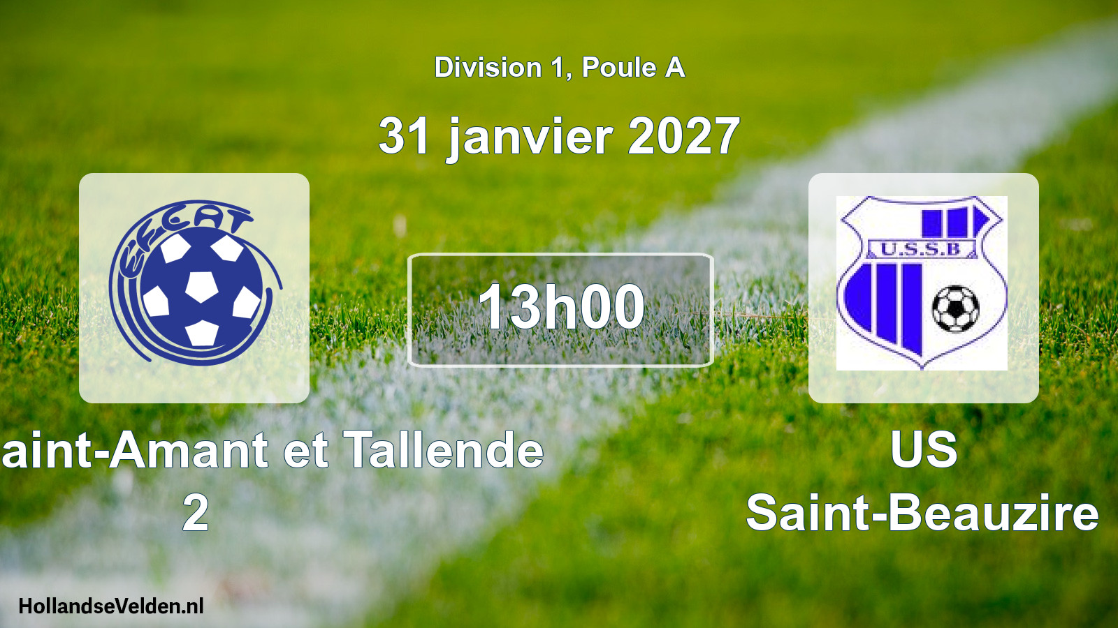 Match programmé: EFC Saint-Amant et Tallende 2 - US Saint-Beauzire (31 janvier 2027)