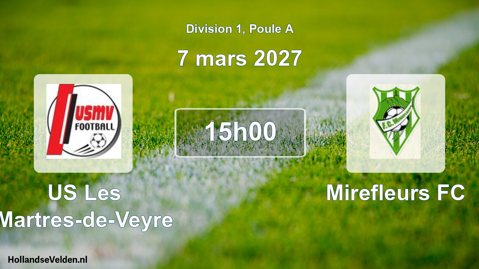 Match programmé: US Les Martres-de-Veyre - Mirefleurs FC (7 mars 2027)