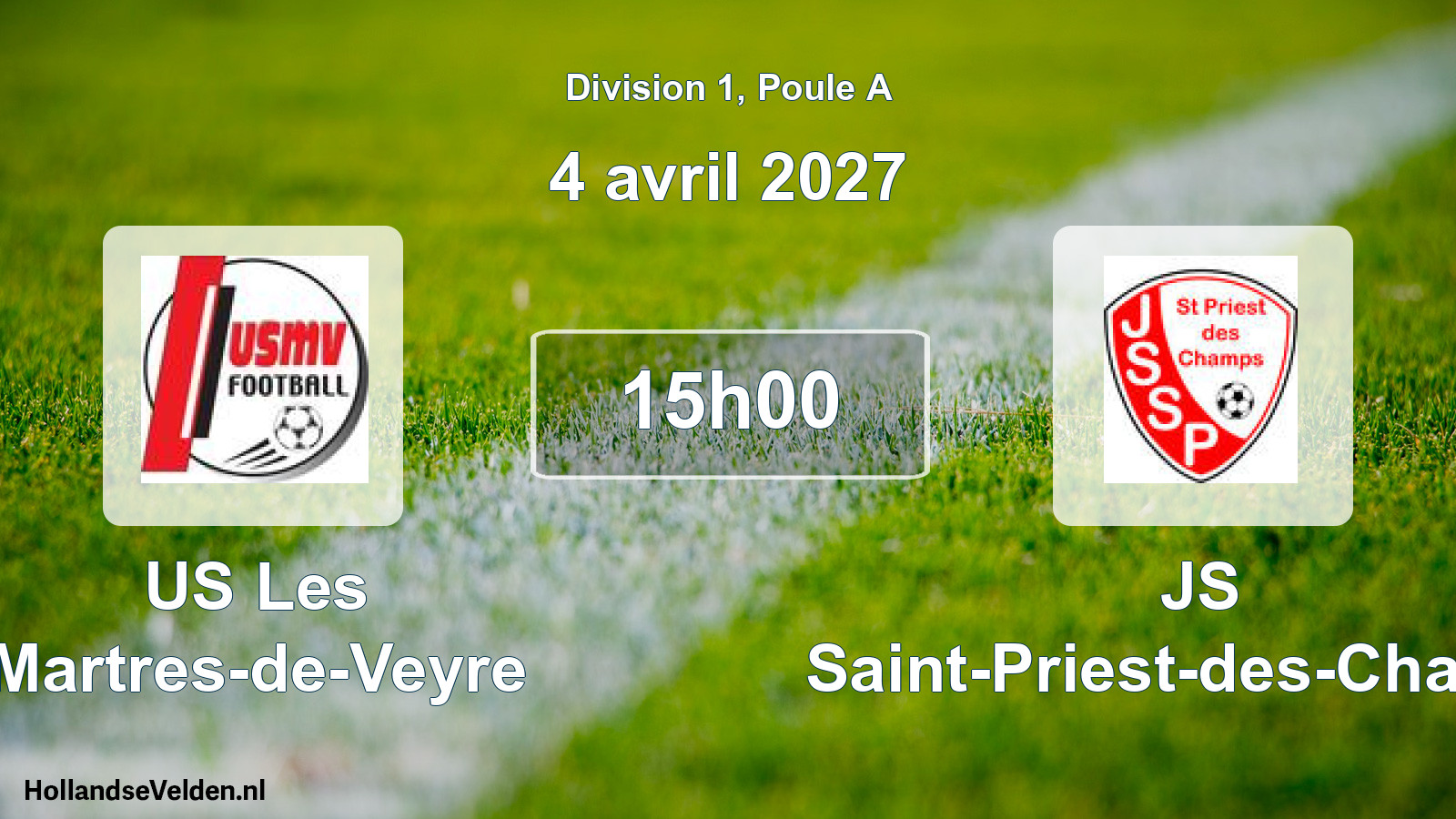 Scheduled Match: US Les Martres-de-Veyre - JS Saint-Priest-des-Champs (4 April 2027)