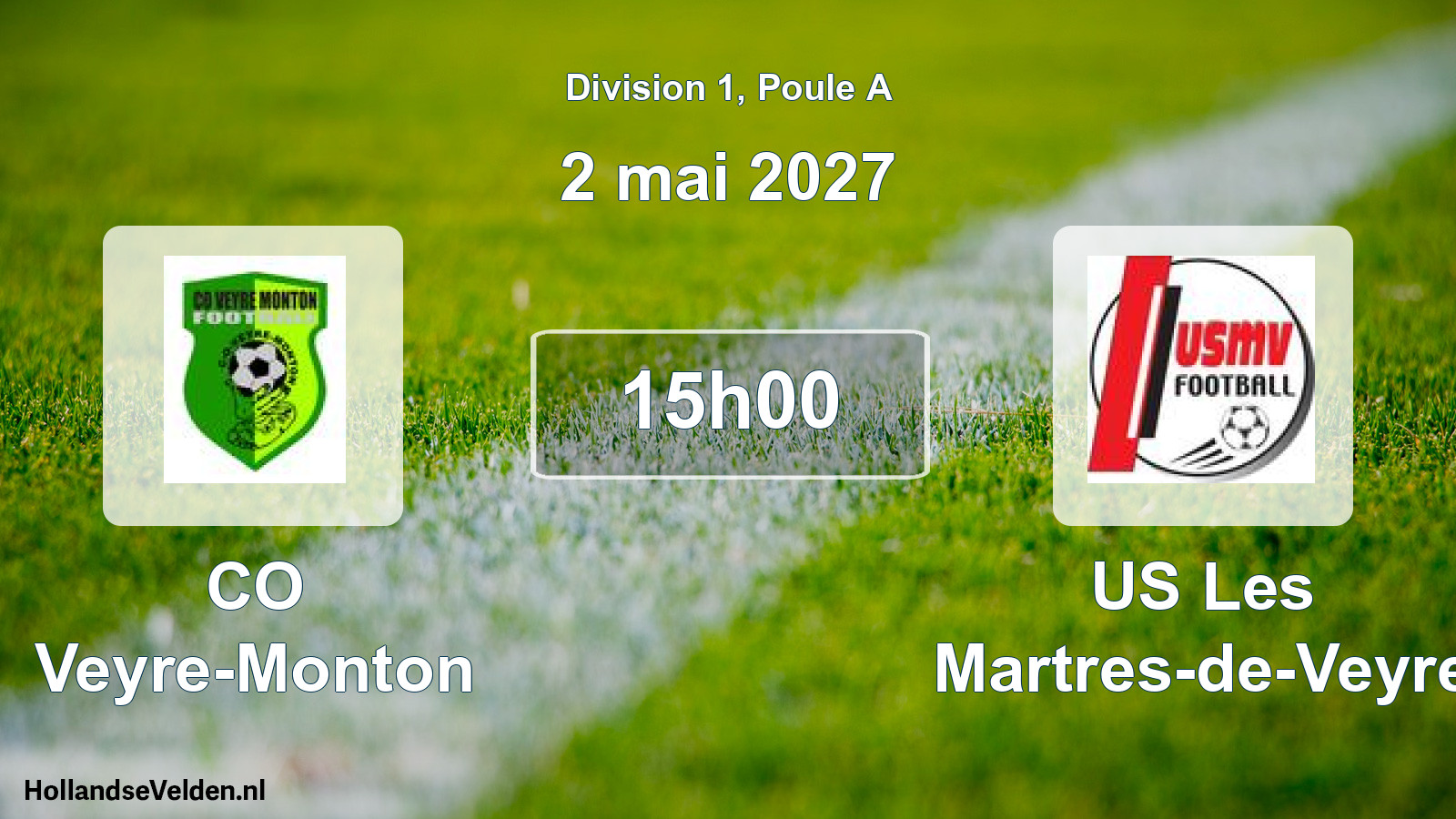 Match programmé: CO Veyre-Monton - US Les Martres-de-Veyre (2 mai 2027)