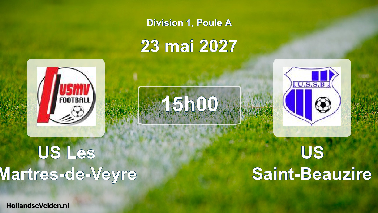 Match programmé: US Les Martres-de-Veyre - US Saint-Beauzire (23 mai 2027)