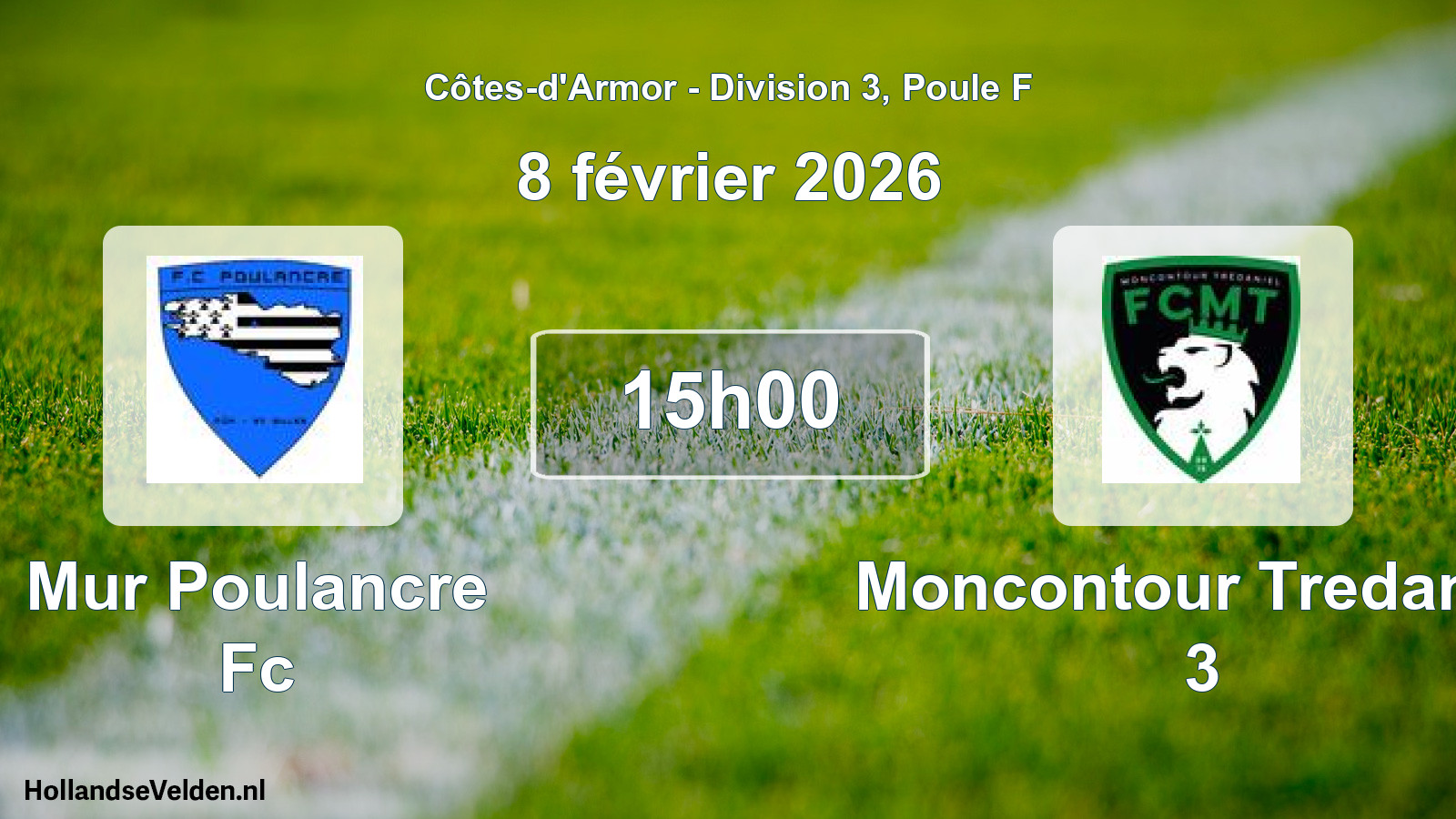 Geplande wedstrijd: Mur Poulancre Fc - Moncontour Tredaniel 3 (8 février 2026)