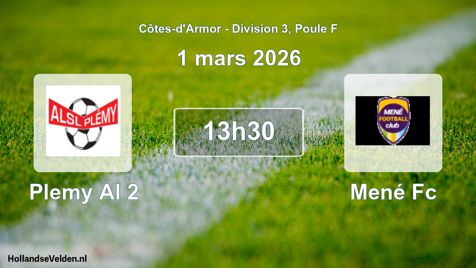 Scheduled Match: Plemy Al 2 - Mené Fc (1 March 2026)