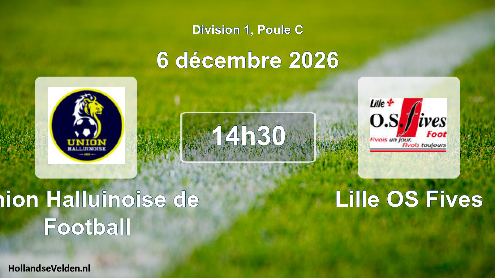 Scheduled Match: Union Halluinoise de Football - Lille OS Fives (6 December 2026)