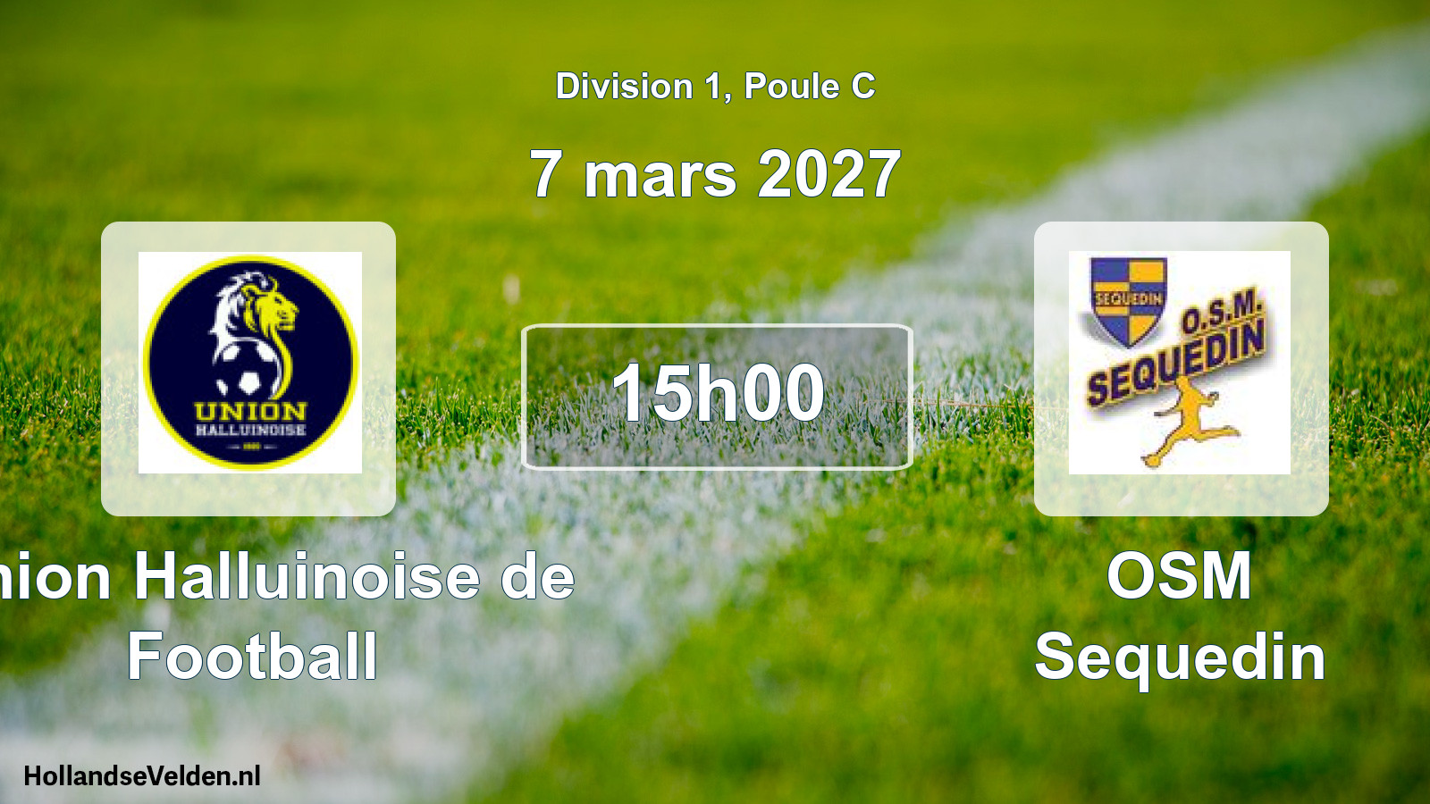 Match programmé: Union Halluinoise de Football - OSM Sequedin (7 mars 2027)