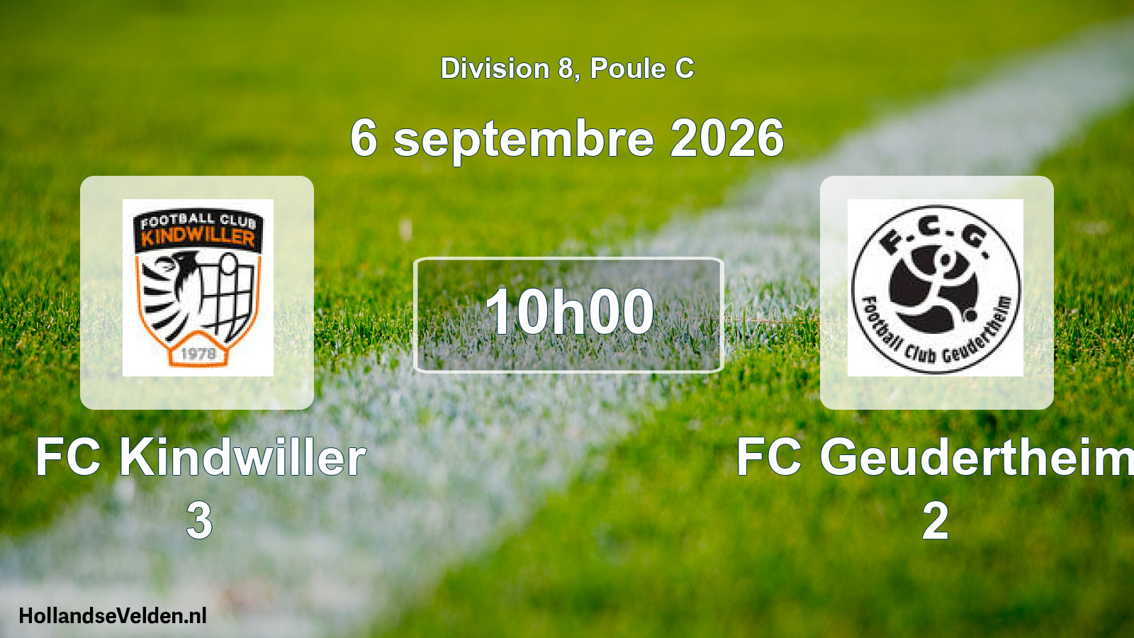 Scheduled Match: FC Kindwiller 3 - FC Geudertheim 2 (6 September 2026)