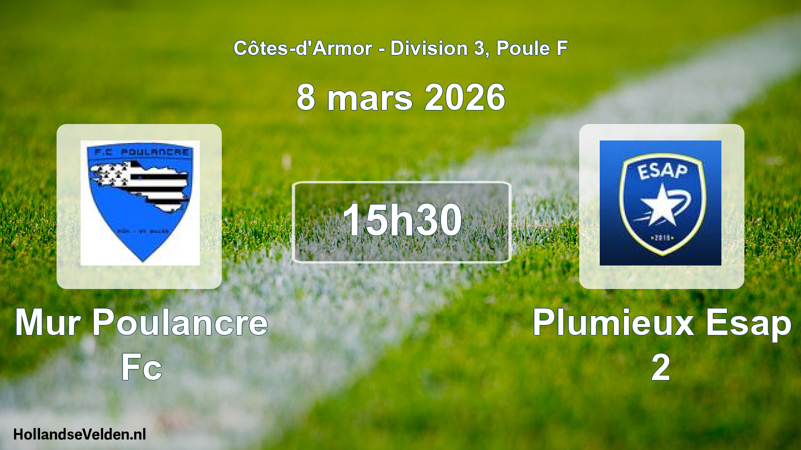 Geplande wedstrijd: Mur Poulancre Fc - Plumieux Esap 2 (8 maart 2026)