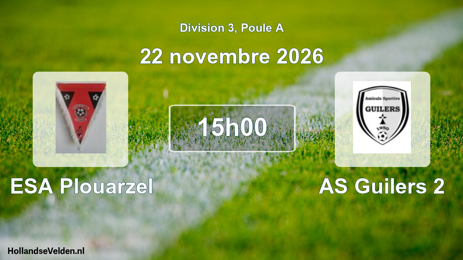 Match programmé: ESA Plouarzel - AS Guilers 2 (22 novembre 2026)