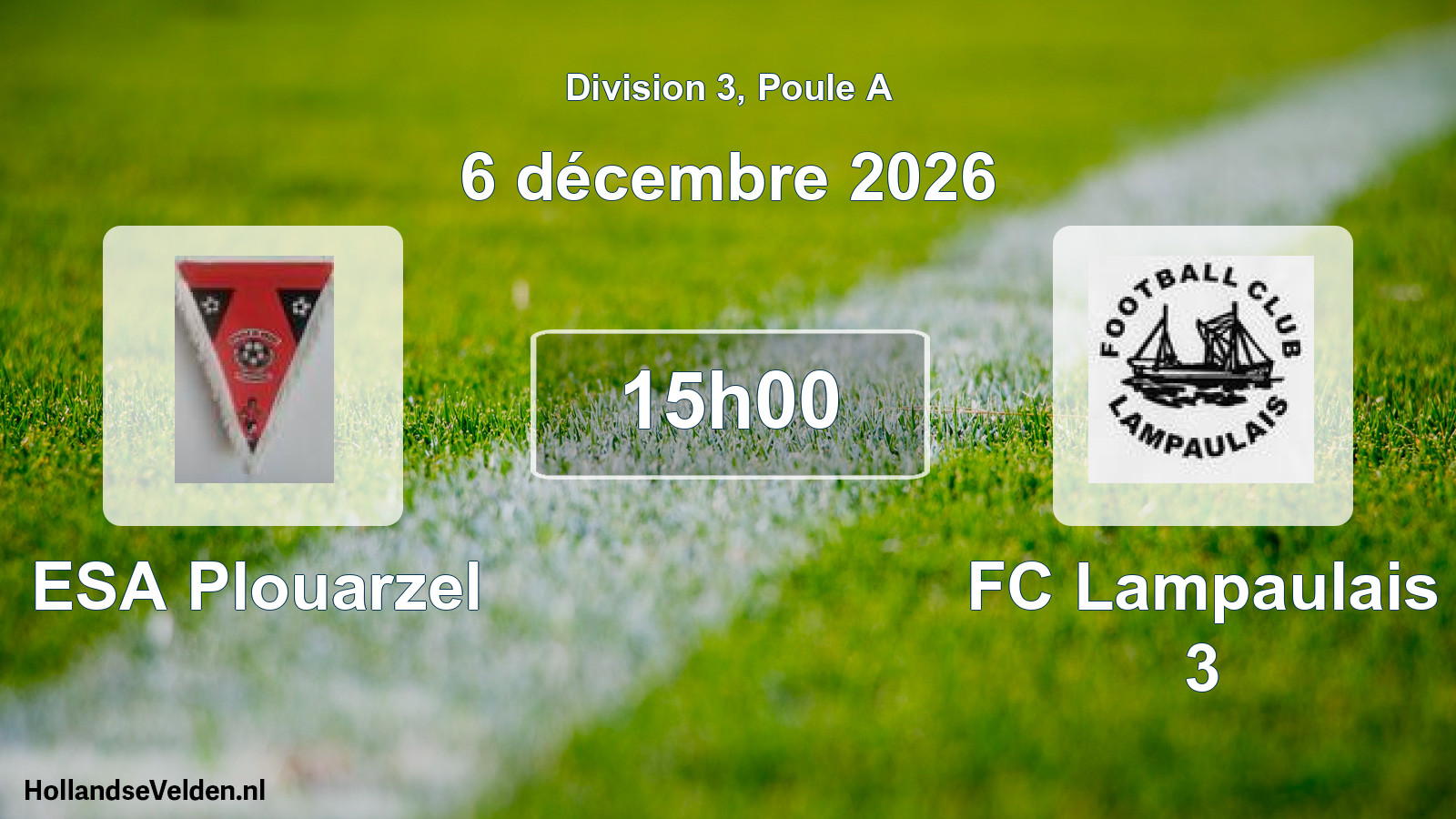 Match programmé: ESA Plouarzel - FC Lampaulais 3 (6 décembre 2026)