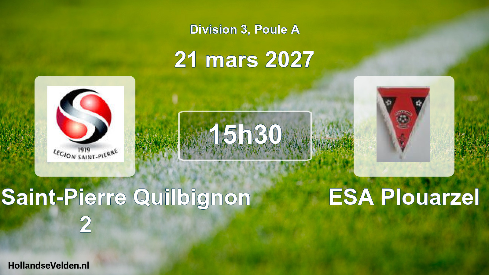 Match programmé: Légion Saint-Pierre Quilbignon 2 - ESA Plouarzel (21 mars 2027)