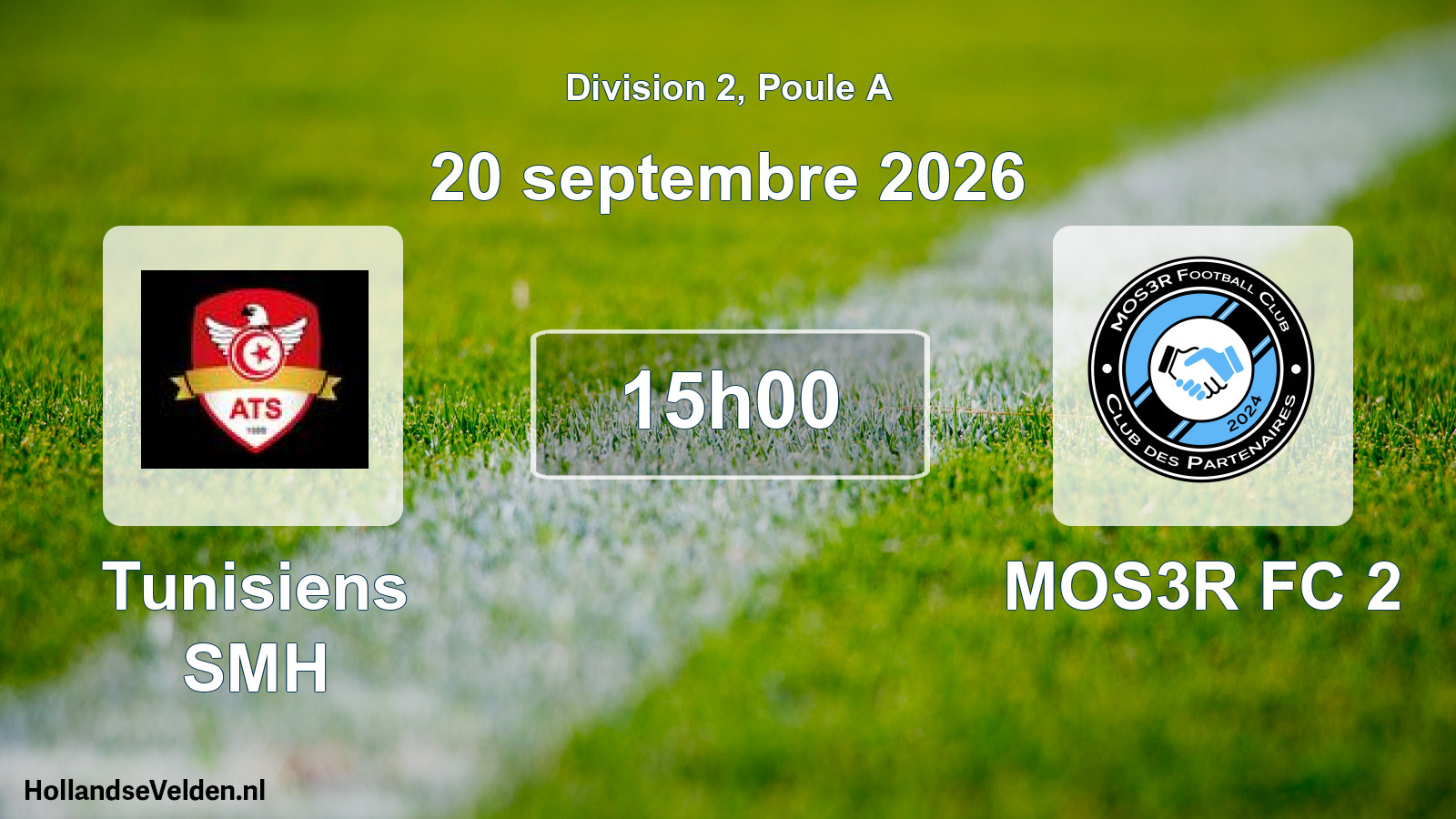 Scheduled Match: Tunisiens SMH - MOS3R FC 2 (20 September 2026)
