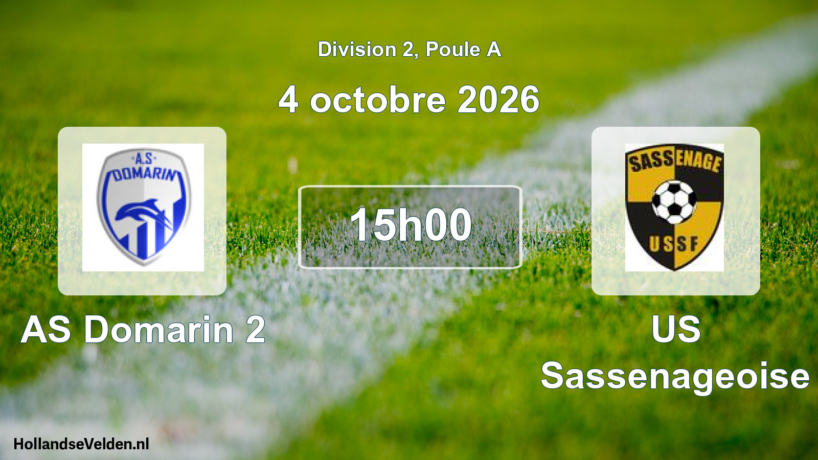 Scheduled Match: AS Domarin 2 - US Sassenageoise (4 October 2026)