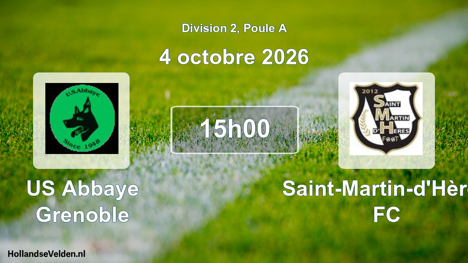 Scheduled Match: US Abbaye Grenoble - Saint-Martin-d'Hères FC (4 October 2026)