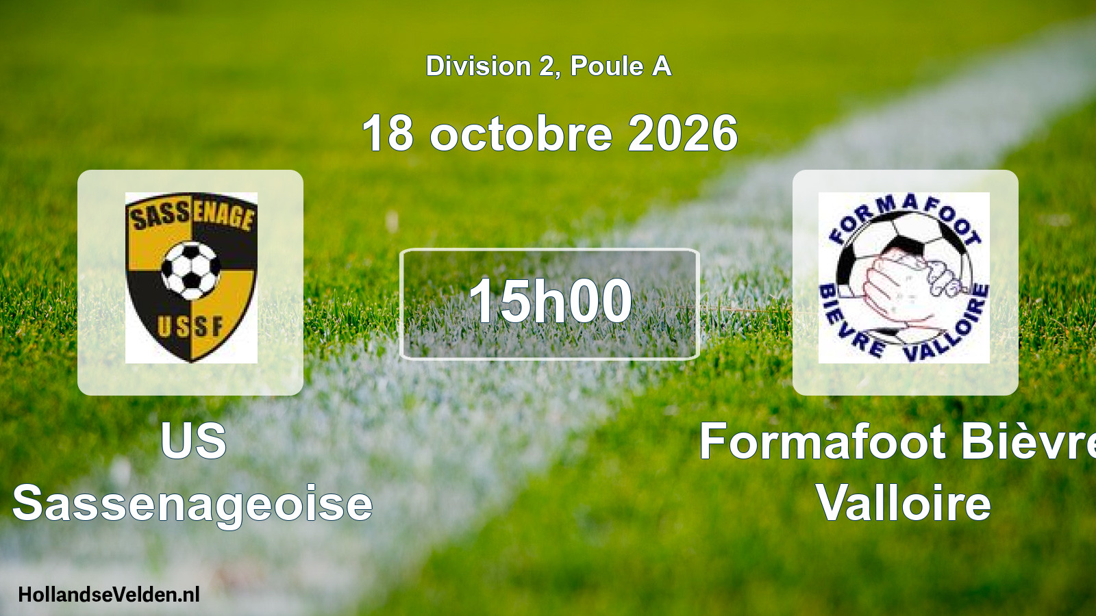 Scheduled Match: US Sassenageoise - Formafoot Bièvre Valloire (18 October 2026)
