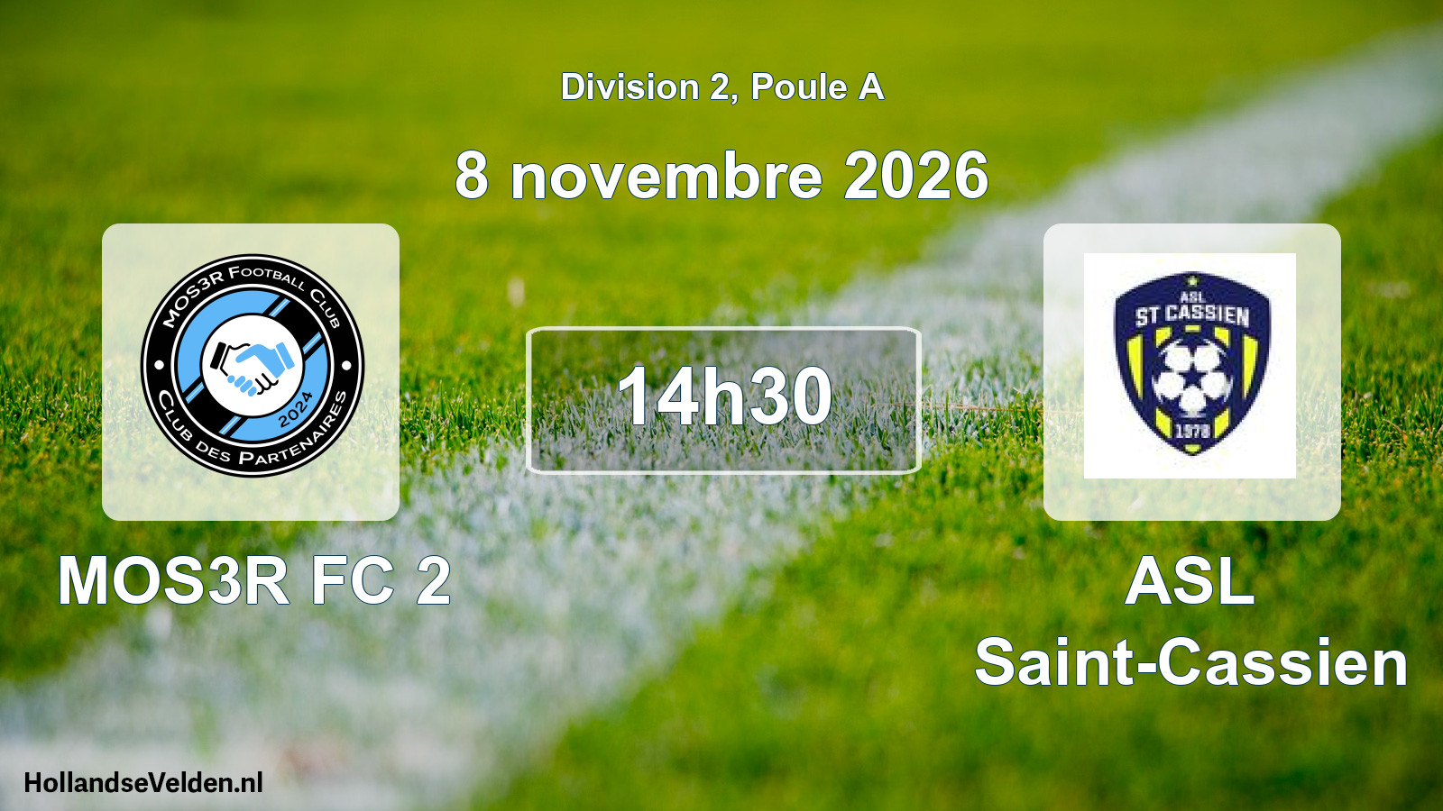 Scheduled Match: MOS3R FC 2 - ASL Saint-Cassien (8 November 2026)