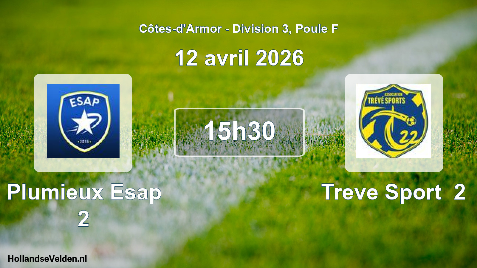 Scheduled Match: Plumieux Esap 2 - Treve Sport 2 (12 April 2026)