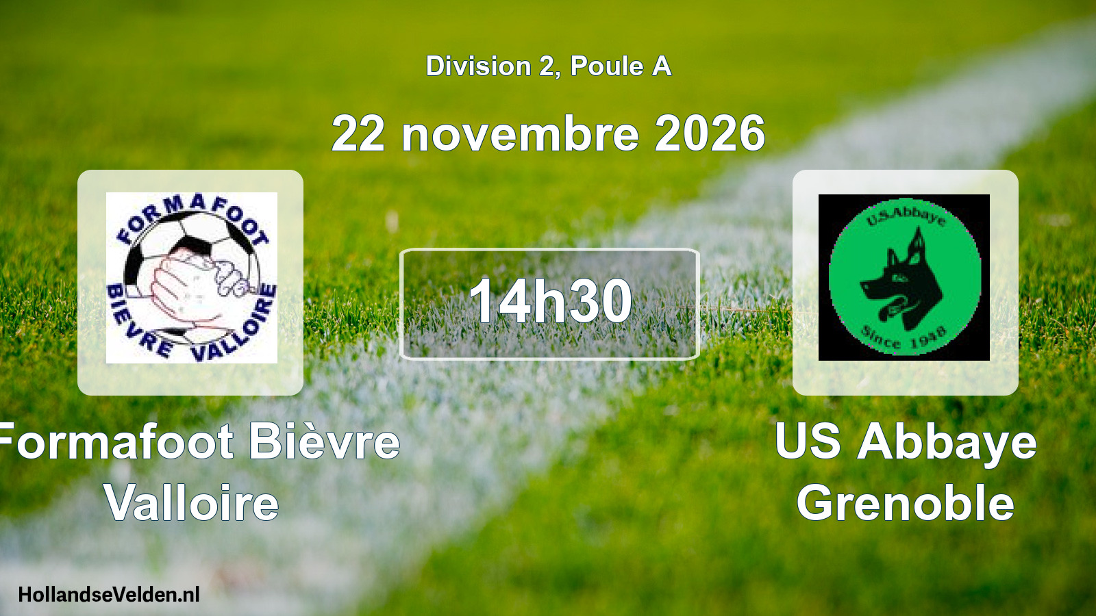 Scheduled Match: Formafoot Bièvre Valloire - US Abbaye Grenoble (22 November 2026)