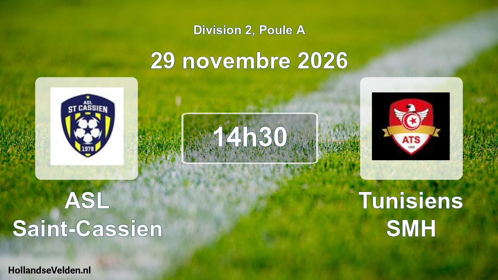 Scheduled Match: ASL Saint-Cassien - Tunisiens SMH (29 November 2026)
